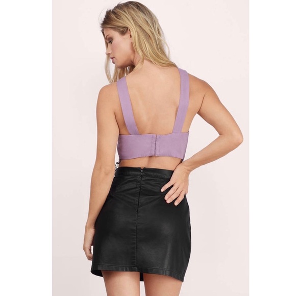 NWOT TOBI The Gatsby Mauve Crop Top - Picture 3 of 5